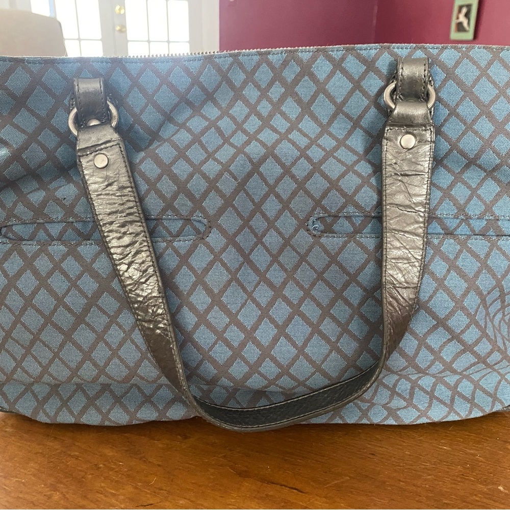 Elegant Blue and Gray Tote Bag